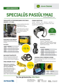 Specialus JOHN DEERE pasiūlymas 