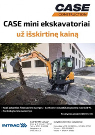 CASE mini ekskavatoriai už išskirtinę kainą