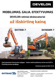 DEVELON ratiniai ekskavatoriai už išskirtinę kainą