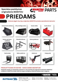 Specialus pasiūlymas originaliems MANITOU krautuvų priedams