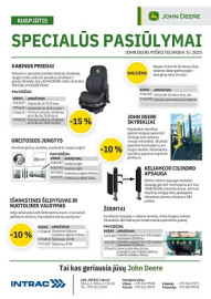 2025 m. Rugpjūčio mėn. specialūs JOHN DEERE pasiūlymai