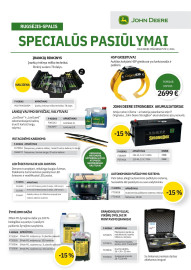 Specialus JOHN DEERE pasiūlymas 
