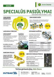 2025 m. Gegužės mėn. specialūs JOHN DEERE pasiūlymai