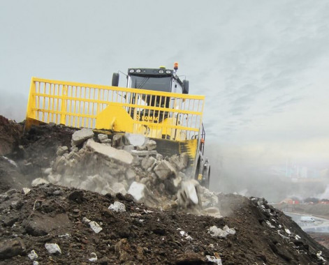 BOMAG refuse compactor.