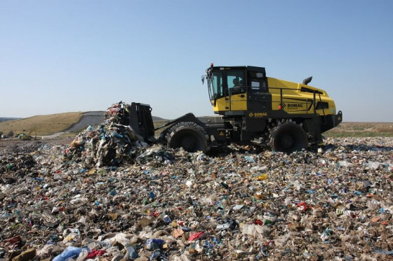 BOMAG refuse compactor.