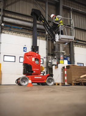 MANITOU VJR series vertical mast aerial work platforms.