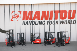 MANITOU ME range of electric forklift trucks. 