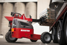 MANITOU TMT series models are truck-mounted forklifts.