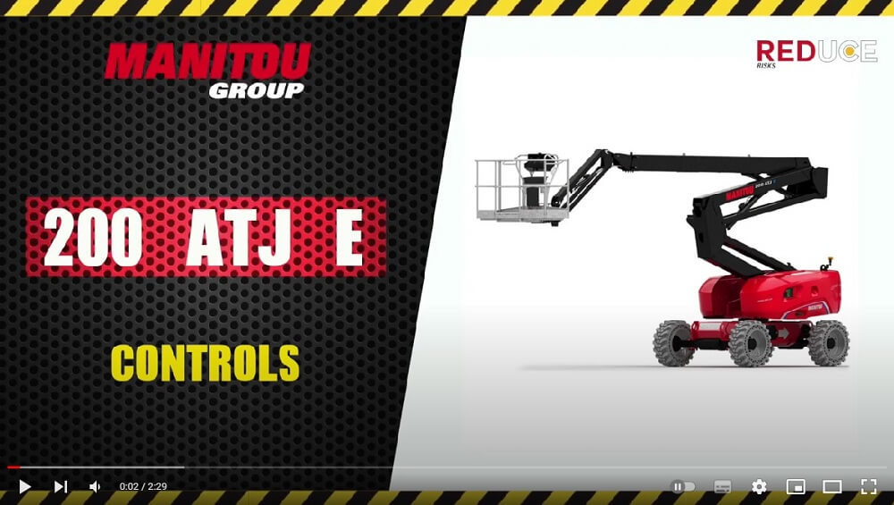 MANITOU elektrinės kėlimo platformos 200 ATJ E 4WS valdymas.